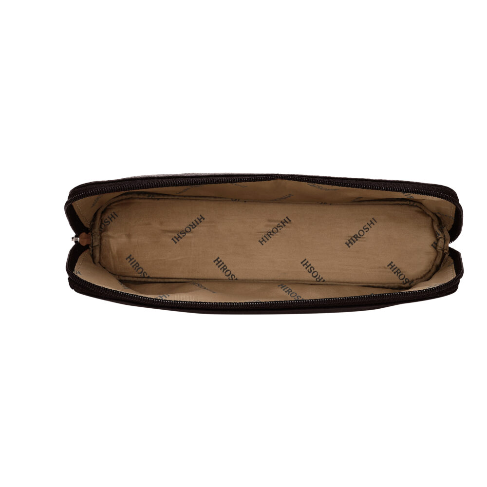 Hiroshi Brown and Tan Pencil Case - Image 4