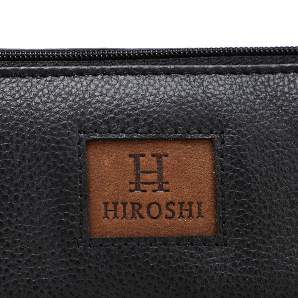 Hiroshi Black and Tan Pencil Case - Image 4