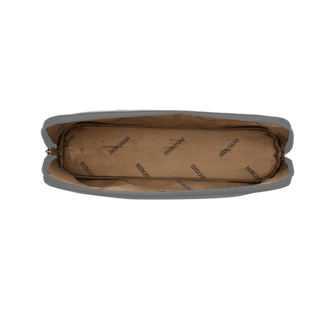 Hiroshi Grey and Tan Pencil Case - Image 4