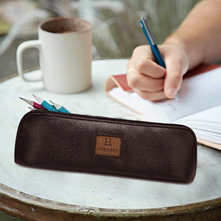 Hiroshi Brown and Tan Pencil Case